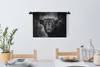 MuchoWow® Wandteppich Wandbehang Schottisches Hochlandrind Produktbild-Vorschau 3