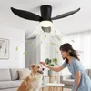 60W 3 Flügeln Deckenventilator mit Beleuchtung, LED Produktbild-Vorschau 2