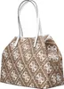 GUESS Damen Shopper Vikky Latte Logo/White Produktbild-Vorschau 30