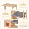 PawHut Katzenhaus Katzenkiste mit Hängematte Sisalstamm Produktbild-Vorschau 5