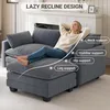 BEALIFE Rohová pohovka 168x76x91 cm  | 2-miestna + taburet Náhľad obrázku produktu 6