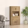 vidaXL Highboard Artisan-Eiche 80 x 33 x 150 cm Produktbild-Vorschau 1