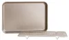 HOMLA Backblech FEBE mit Goldgitter 39x27 cm Produktbild-Vorschau 1