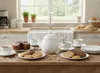 Kaffeekanne & Teekanne aus Porzellan Weiß – Eleganter Produktbild-Vorschau 2