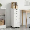 vidaXL Rollschrank 34 x 39 x 93,5 cm Massivholz Kiefer Weiß Produktbild-Vorschau 3