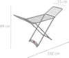 A diagram of a grey drying rack with dimensions indicated. Anteprima dell’immagine prodotto