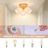 ZMH Spot de plafond 3 flammes rond bois LED Plafonnier Spot Voir les images du produit 5