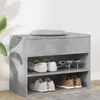 vidaXL Lavica na topánky betónová šedá 60x30x45 cm odvodený Náhľad obrázku produktu 2