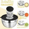 Terlulu Edelstahl Rührschüssel Set 5er - Luftdichter Produktbild-Vorschau 2