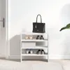 vidaXL Portascarpe 2 pezzi impilabili bianco 60x30x30,5 cm Anteprima dell’immagine prodotto 3