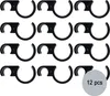12 Stück Schwarze Sektflaschen-Clips als Halterung für Produktbild-Vorschau 2