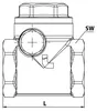 Riegler Rückschlagklappe, DN 15, MS, weichdichtend, G 1/2, Produktbild-Vorschau 2
