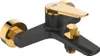 Rubinetto da bagno monocomando a parete elegante nero e oro Anteprima dell’immagine prodotto 1