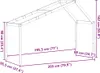 vidaXL Tetto per lettino 203x95,5x142 cm in legno di pino Anteprima dell’immagine prodotto 8