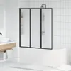 vidaXL Sprchová zástena 141 x 132 cm 3 panely skladacie Náhľad obrázku produktu 3