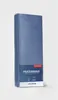 A folded blue satin bedsheet is presented upright against a light gray background. Produktbild-Vorschau