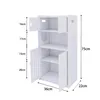 Badezimmerschrank mit Tür und offenes Fach 22x36x75cm Weiß Produktbild-Vorschau 5