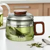 Vilde | Glas mit Teesieb - 240ml - Aus Glas - Mit Holzgriff Produktbild-Vorschau 2