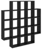 vidaXL Wandplank, zwart eikenhout, 100 x 13 x 100 cm, Productafbeelding-voorbeeld 1
