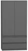 Kleiderschrank - Anthrazit - 90 x 51 x 180 cm - Modern Produktbild-Vorschau 4