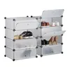 Scaffale per scarpe Relaxdays a 10 ripiani, grande mobile Anteprima dell’immagine prodotto 3