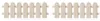 Two sections of a light-colored wooden picket fence are shown against a white background. Produktbild-Vorschau