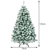 COSTWAY Albero di Natale artificiale 135 cm, albero di Anteprima dell’immagine prodotto 7