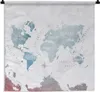 MuchoWow® Wandteppich Wandbehang Weltkarte - Blau - Ölfarbe Produktbild-Vorschau 1