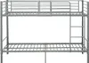 vidaXL Poschodová posteľ Grey Metal 90 × 200 cm Náhľad obrázku produktu 2