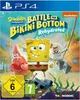 The image is a video game cover for SpongeBob SquarePants: Battle for Bikini Bottom Rehydrated on PS4. It features SpongeBob, Patrick, and Sandy in a playful underwater scene. Produktbild-Vorschau