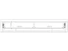 A technical drawing or blueprint of a console table with dimensions. Produktbild-Vorschau