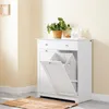 SoBuy Badezimmerschrank mit Wäschekorb Badschrank mit 2 Produktbild-Vorschau 2