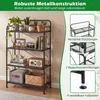 COSTWAY Blumenregal Metall, klappbares Pflanzenregal mit 4 Produktbild-Vorschau 8