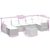 Design 8-tlg. Garten-Sofagarnitur mit Kissen Schwarz Poly Produktbild-Vorschau 9