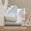 HOROW Aufsatzwaschbecken Keramik Handwaschtisch Trapezform Produktbild-Vorschau 4