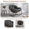 LVHOM Schaukelsessel Garten mit gepolstertem Kissen, Produktbild-Vorschau 3