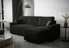 Ecksofa AMRO Schlafsofa mit Bettkasten CORD Stoff (Schwarz) Produktbild-Vorschau 3