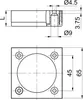 SOTECH 4er Set Möbelfüße MOTEL | silber | 65 x 65 mm | Höhe Produktbild-Vorschau 6