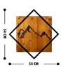 Wallity, Mountain 2, Wanddeko, Nussbaum, Metall, 54 x 54 cm Produktbild-Vorschau 3
