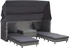 vidaXL Canapé-lit extensible 3 places avec toit Poly rotin Voir les images du produit 1