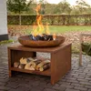 Esschert Feuerschale mit Holzlagerung 80 cm Rust Produktbild-Vorschau 5