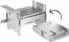 A disassembled stainless steel grill on a white background. Produktbild-Vorschau