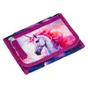 A close-up, angled view of a unicorn-themed wallet. Anteprima dell’immagine prodotto