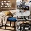 Collage of lifestyle shots showing a bench in different home settings: bedroom, entryway, and kitchen. Náhled obrázku produktu