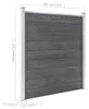 vidaXL Gartenzaun WPC 526x186 cm Grau Produktbild-Vorschau 5