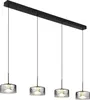 Globo Lighting Hängeleuchte Metall schwarz matt, Glas Produktbild-Vorschau 1