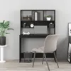 A modern home office setup with a desk, chair, and shelves. Produktbild-Vorschau