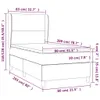 Boxspringbett mit Matratze Blau 80x200 cm Stoff Produktbild-Vorschau 6