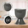Eierbecher 6er Set, Ø 5x7 cm, in Grau aus Keramik Produktbild-Vorschau 4