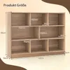 A diagram showing the dimensions of a wooden bookshelf. Produktbild-Vorschau